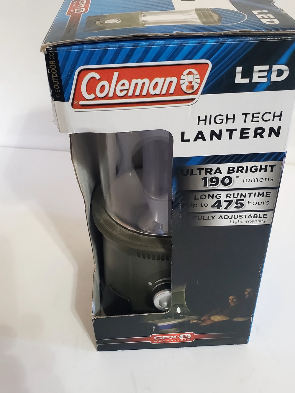 Coleman Olive Green LED High Tech Lantern with Silver Dial